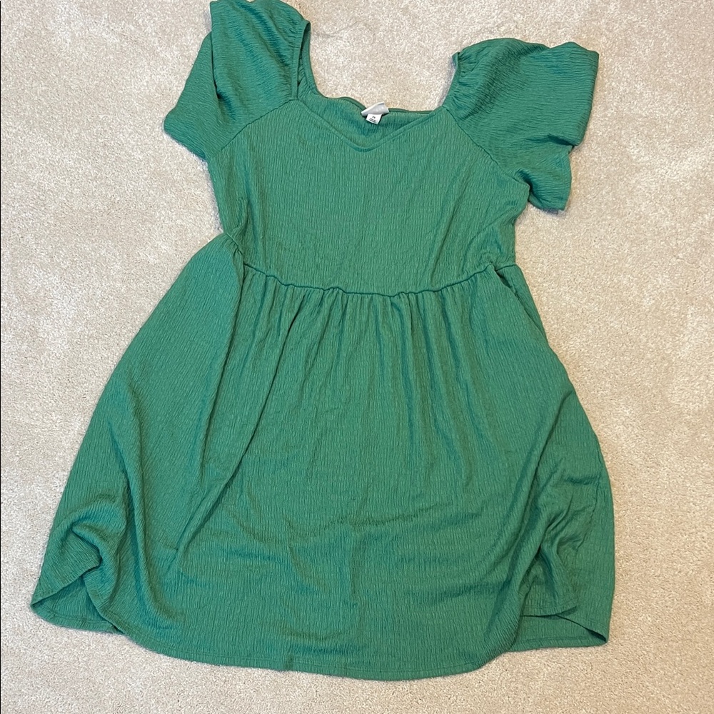 Charming Green Casual Dress